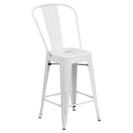 Flash Furniture CH-31320-24GB-WH-GG Bar Stool 500 Lb. Weight Capacity Counter Height