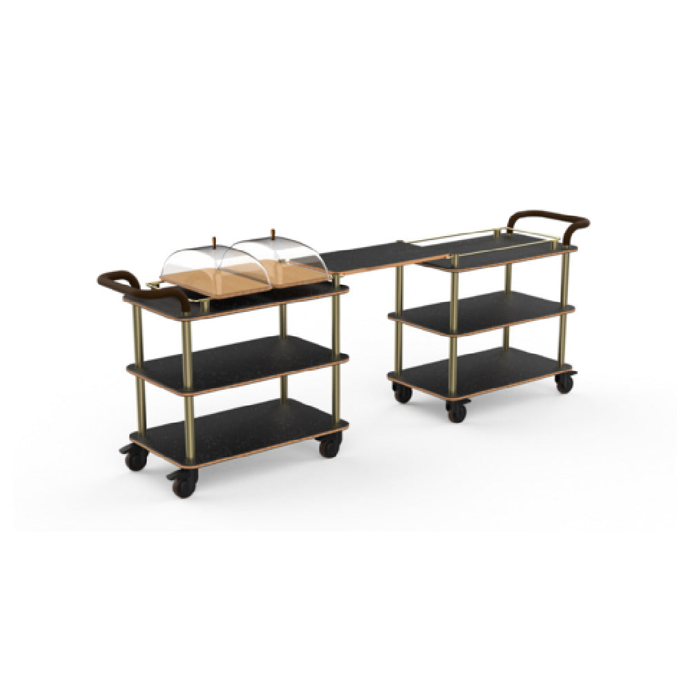 Steelite MGCRNX25MBXX Mogogo Roll'n Mini Coffee Break Station Nero Marquina Marble Shelves
