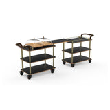 Steelite MGCRNX25MBXX Mogogo Roll'n Mini Coffee Break Station Nero Marquina Marble Shelves