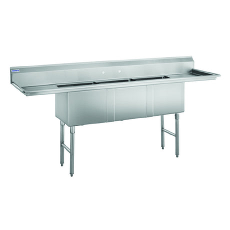 Hubert 30702 - Kratos® Compartment Sink, 18"W X 18"D X 14"H Bowl Size, (2) 18" Drain Boards