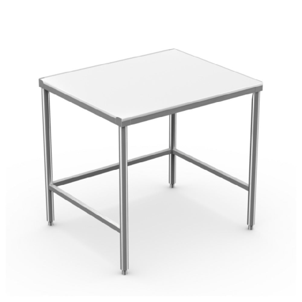 Winholt DPTR-3060 Work Table 60"W X 30"D X 34"H 5/8" Poly Top With 16/304 Stainless Steel Top Frame