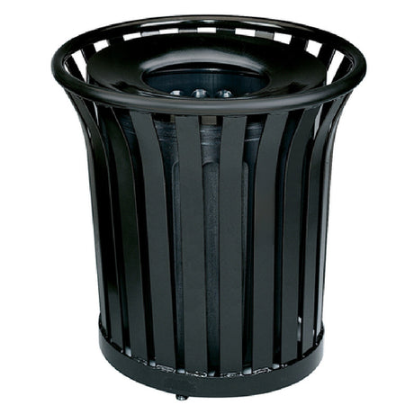 Rubbermaid FGMT32PLBK - Americana Waste Receptacle, 36 Gallon, 29" Dia. X 32-1/2"H