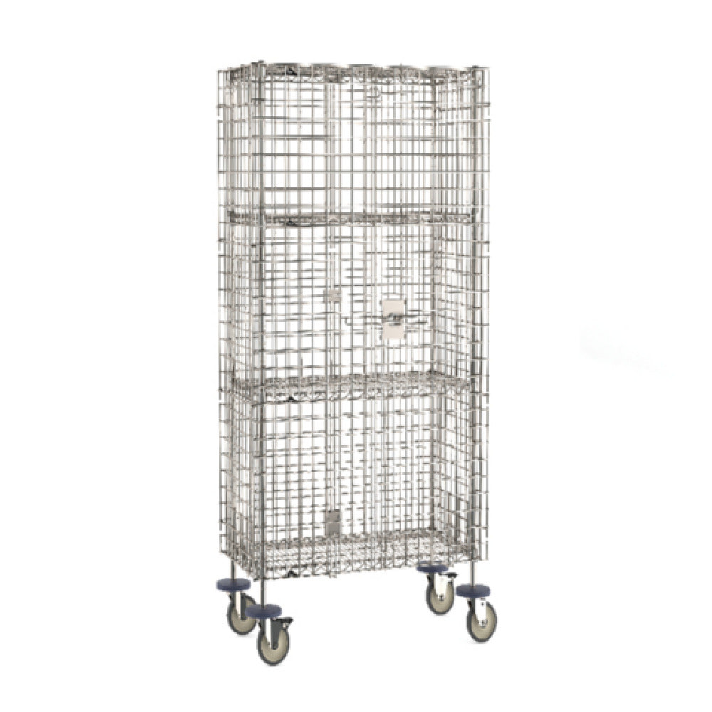 Metro SEC33S-SD-2SE - Super Erecta® Security Unit, Mobile, Stainless Steel Finish