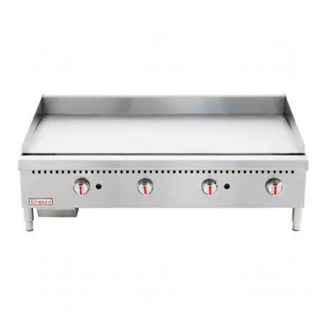 Empura Equipment EMG-48 Steel Gas Powered Countertop Griddle With 4 Burners 48"W 120000 BTU