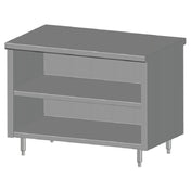 SPG 4CBT-24 - Universal Stainless Work Table, Cabinet Base With Open Front, 48"W X 24"D