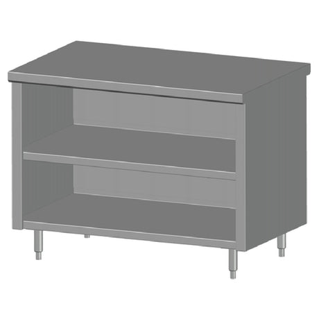 SPG 4CBT-30 - Universal Stainless Work Table, Cabinet Base With Open Front, 48"W X 30"D
