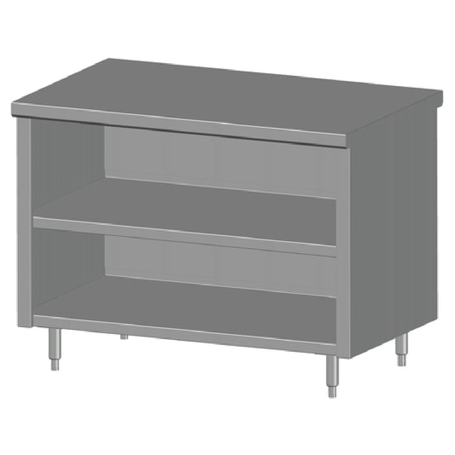 SPG 4CBT-30 - Universal Stainless Work Table, Cabinet Base With Open Front, 48"W X 30"D