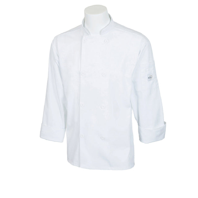 Mercer Culinary M60010WH1X Millennia® Unisex Jacket (8) Traditional Buttons Shoulder Pocket