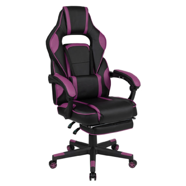 Flash Furniture CH-00288-PR-GG X40 Gaming Chair 280 Lb. Weight Capacity LeatherSoft Upholstery