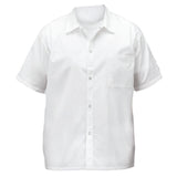 Winco UNF-1WXL Broadway Chef Shirt Short Sleeved Snap Buttons