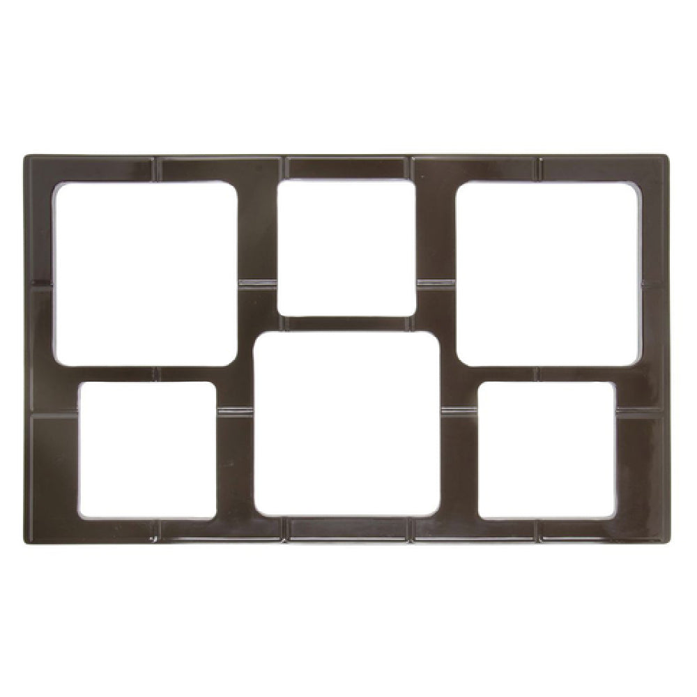 Hubert 86345 - Cold Tile, 6-compartment, Holds (3) Garnish Bowls (#55972,39441,80599,68857,17116,27629) & (3) Garnish Bowls (#58910,12778,12682,97102,91089,89498)