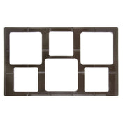 Hubert 86345 - Cold Tile, 6-compartment, Holds (3) Garnish Bowls (#55972,39441,80599,68857,17116,27629) & (3) Garnish Bowls (#58910,12778,12682,97102,91089,89498)