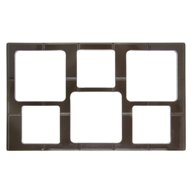Hubert 86345 - Cold Tile, 6-compartment, Holds (3) Garnish Bowls (#55972,39441,80599,68857,17116,27629) & (3) Garnish Bowls (#58910,12778,12682,97102,91089,89498)
