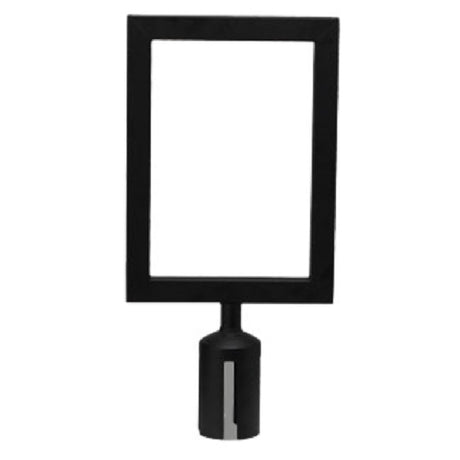 Winco CGSF-12K Sign Frame Fits On Top Of Stanchion (CGS-38K) Black