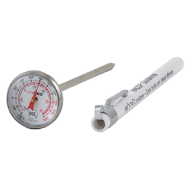 Winco TMT-P2 Pocket Thermometer Temperature Range -40° To 180° F 1" Dia. Dial Face