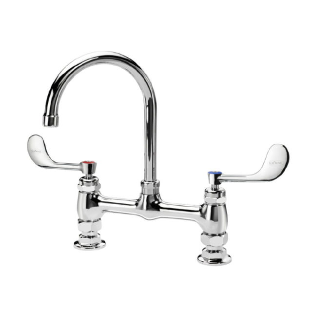 Krowne 15-801L-W-E4 Royal Series 8" Raised Deck Mount Faucet With 6" Wide Gooseneck Spout