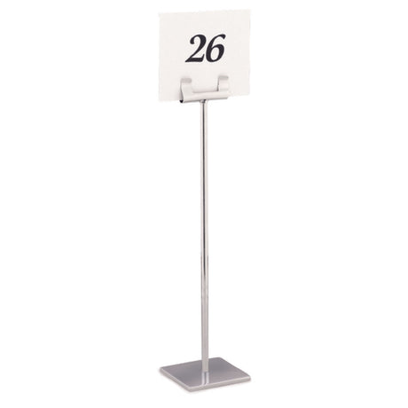 Steelite DW04181MSS Number Stand 4.0"W X 4.0"D X 18.0"H 18/10 Stainless