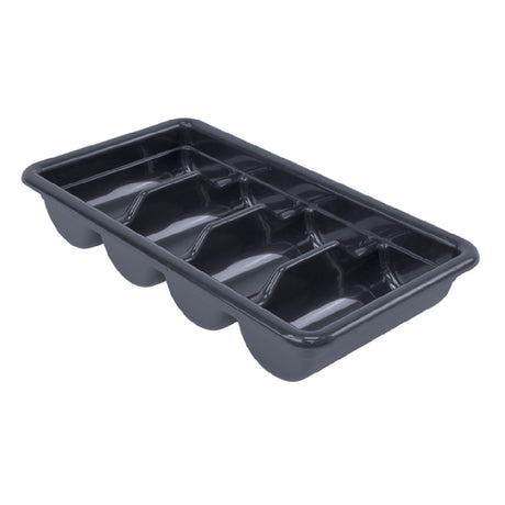 Quantum FSB-20113CS_BLACK - Bussing Tub, 11-3/8"W X 20-7/16"L X 3-3/4"H, (4) Compartments