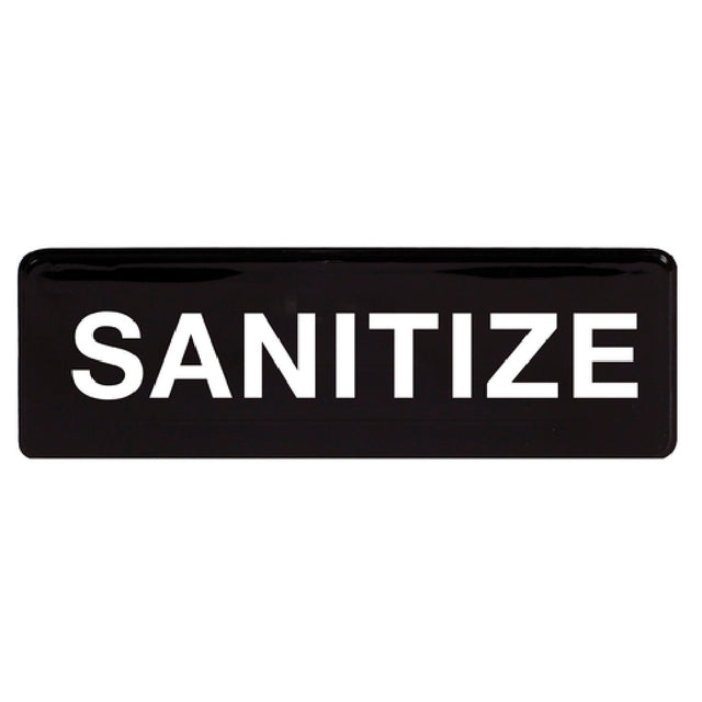 Winco SGN-329 Information Sign 9" X 3"H "SANITIZE"