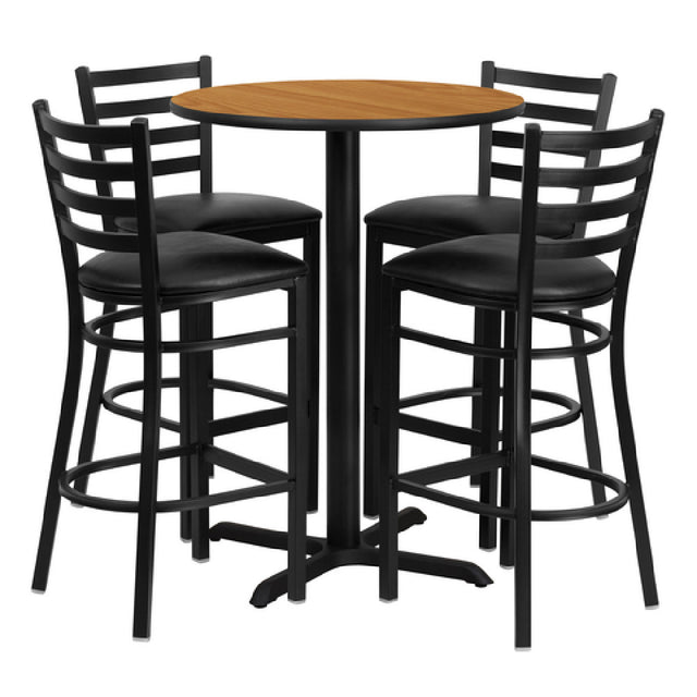 Flash Furniture HDBF1023-GG Table And Bar Stool Set Includes (1) 30" Dia. X 42"H Table