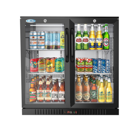 Koolmore BC-2DSW-BK Back Bar Refrigerator Two-section 35-2/5"W X 20-4/5"D X 35-1/5"H