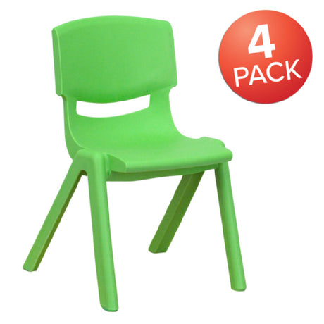 Flash Furniture 4-YU-YCX4-001-GREEN-GG Whitney Stacking Chair 176 Lb. Weight Capacity