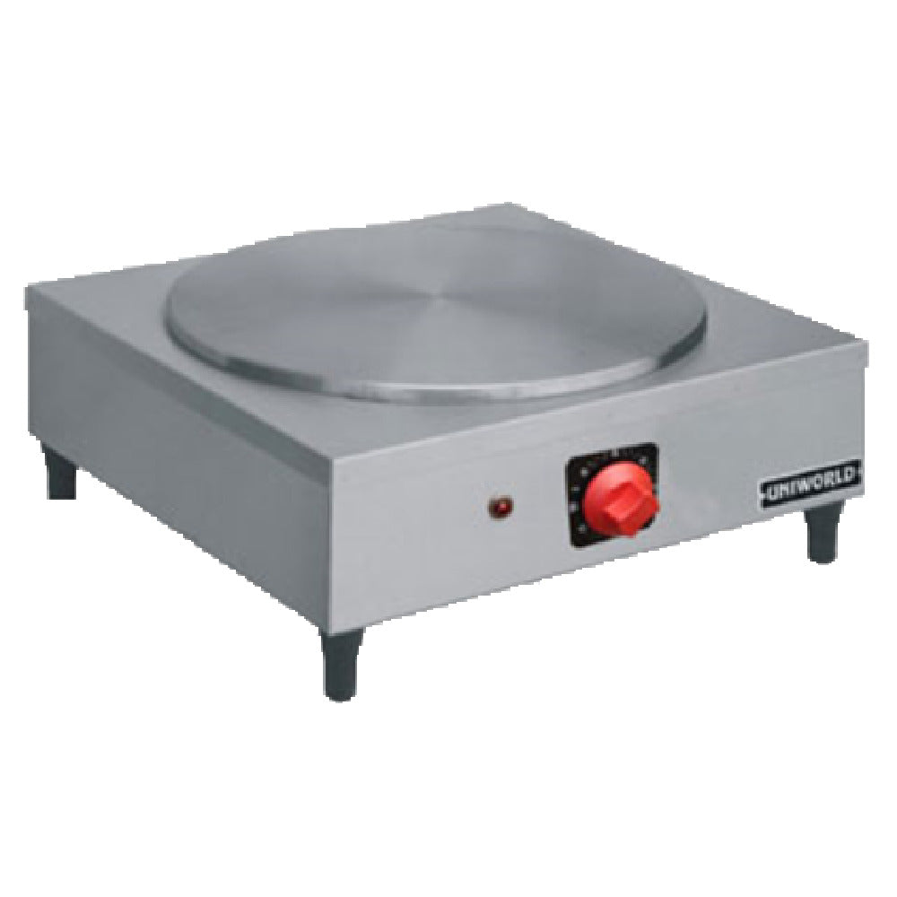 Uniworld Food Service Equipment UMPE-1 Pancake/Crepe Machine 14.5" Round Polished Steel Plate