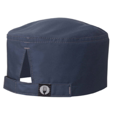 Chef Works HBLW014BLU0 Hartford Beanie Contrast Cool Vent™ Top Adjustable Velcro® Closure