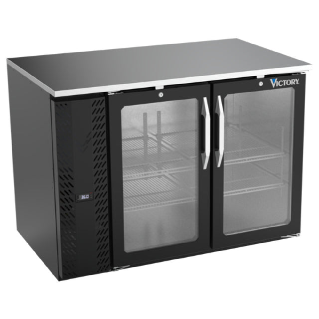 Victory VBB48HC-G-B - Back Bar Refrigerator, Two-section, 48"W X 29-11/16”D X 34"H