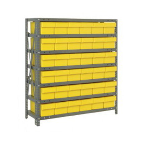 Quantum 1839-602_RED - Shelving Unit, 18"D X 36"L X 39"H, Heavy Duty