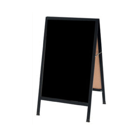 Aarco BA-5SB Sidewalk Markerboard 24"W X 42"H Black Porcelain Board