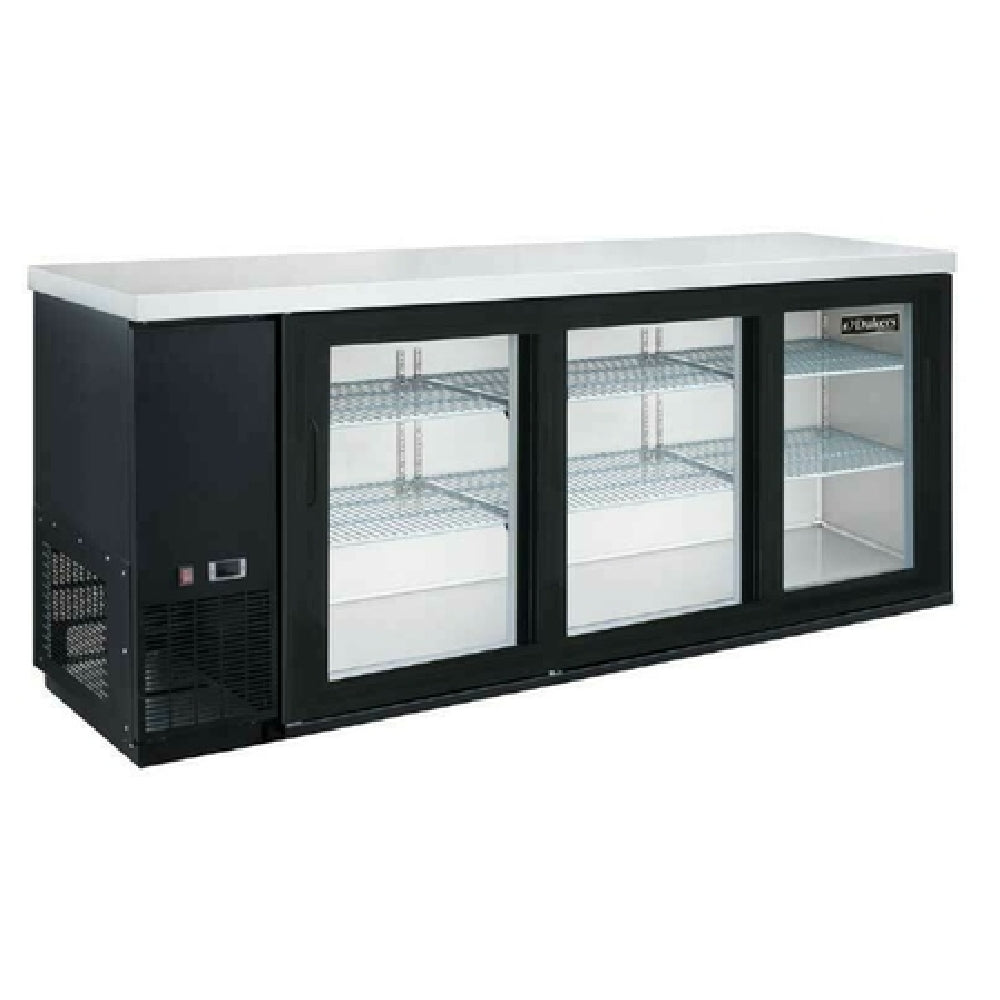 Dukers Appliance Co. USA Ltd. DBB72-S3 Refrigerated Back Bar Cooler Reach-in Three-section