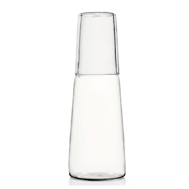 Rosenthal Sambonet Paderno IC3.598.428 Night Bottle + Glass 37.2+1.01 Oz. 3.7" Dia. X 11.4"H