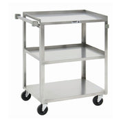 Hubert 81798 - Utility Cart, 3-shelf, 27-1/2" X 16-1/4" X 32-1/8"H
