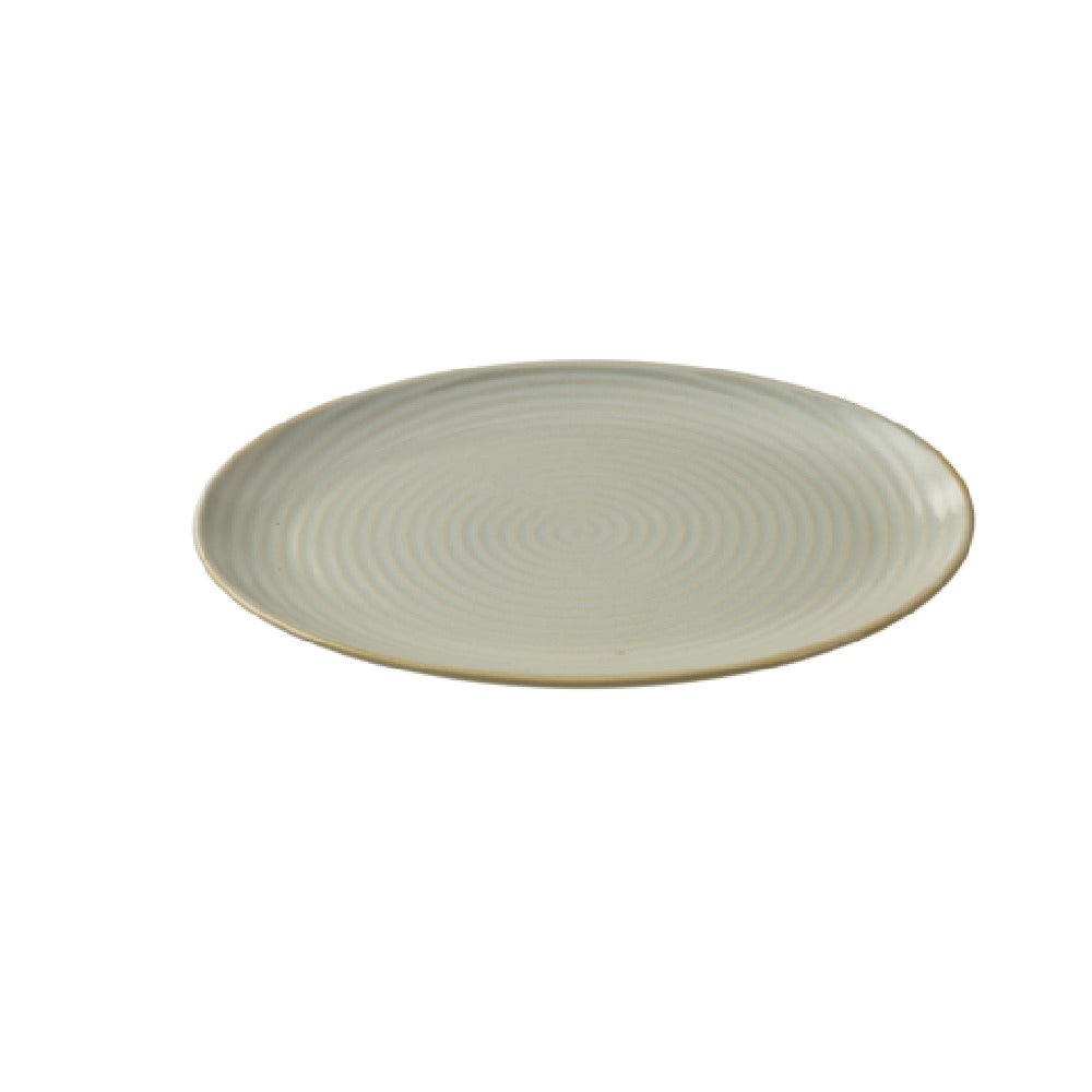 Yanco GO-314 Golden Coast Dinner Plate 9"W X 14-1/4"D X 1-1/8"H Porcelain