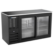Beverage Air BBN58HC-GS-B - Refrigerated Back Bar Storage Cabinet, Two-section, 58"W X 25-1/4"D X 34"H