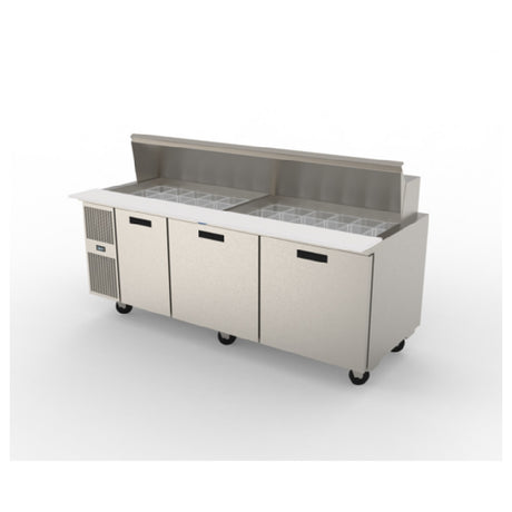 Randell PT84-36W-L Refrigerated Counter/Salad Mega Top Reach-in Three-section