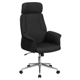 Flash Furniture CH-CX0944H-BK-GG Executive Swivel Office Chair 46" To 49-1/2" Adjustable Height