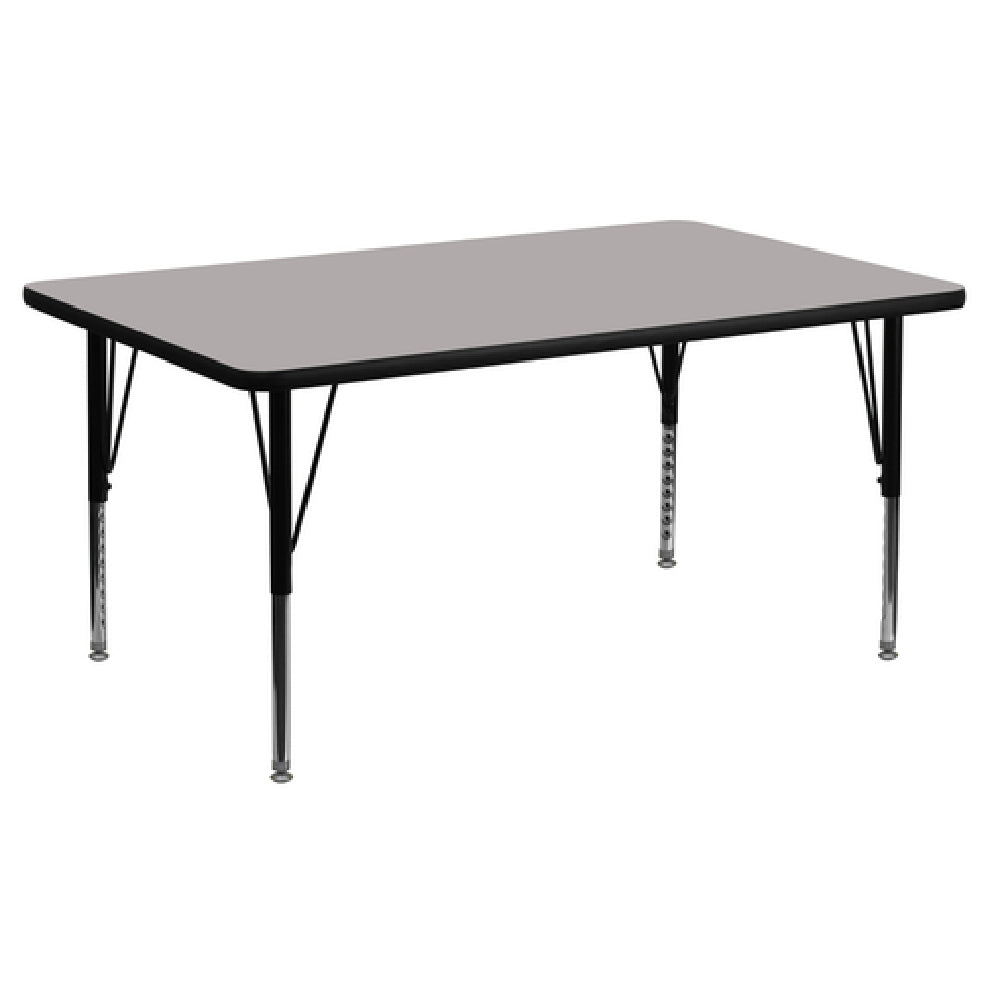 Flash Furniture XU-A3060-REC-GY-H-P-GG Activity Table 60"W X 30"D X 16-1/4" To 25-1/4" Adjustable Height