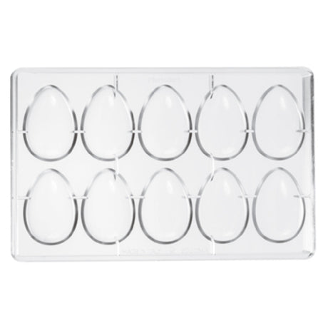 Paderno 47862-80 Chocolate Mold Egg (10) 2-1/2"L X 1-3/4"W Size Mold