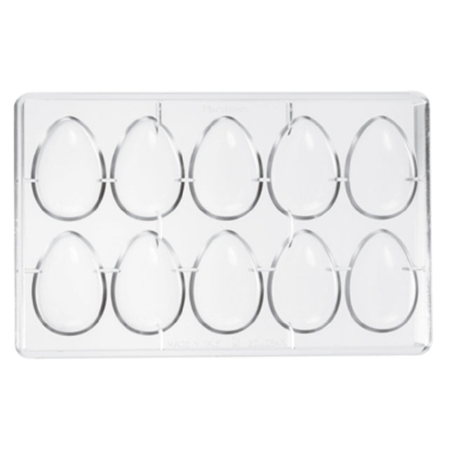 Paderno 47862-80 Chocolate Mold Egg (10) 2-1/2"L X 1-3/4"W Size Mold