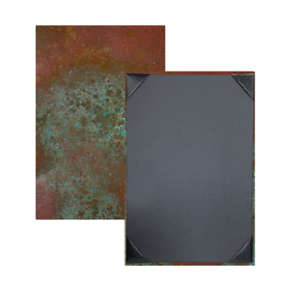 Risch PATINA-1V 5.5X8.5 Patina Hardback Authentic Copper Menu Cover (specify Color)