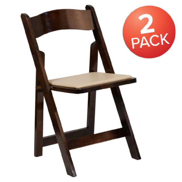 Flash Furniture 2-XF-2903-FRUIT-WOOD-GG Hercules Series Folding Chair Lightweight