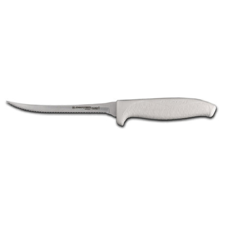 Dexter Russell 24303 SofGrip™ (SGL155NSC-PCP) Utility Knife 5-1/2" Narrow Scalloped Edge
