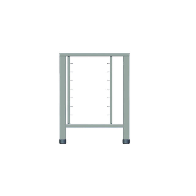 Tecnoeka EKTAS 412STK - Stainless Steel Table, 24.02"W X 24.8"D X 31.14"H, Has Lateral Supports For (7) Trays For Half-size (18" X 13") Evolution Ovens