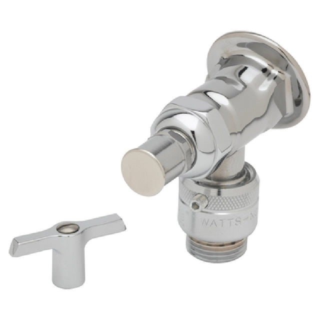 T&S Brass B-0737-POL Sill Faucet With Vacuum Breaker 3/4" Flanged Female Inlet