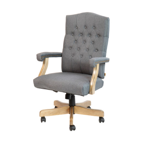 Flash Furniture 802-GR-GG Derrick Classic Executive Swivel Office Chair 43" To 47" Adjustable Height