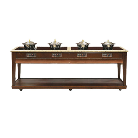 Bon Chef 50121-1 - Residential Contemporary Induction Buffet, 96" W X 34" D X 36" H With Ceramic Glass Countertop And Solid Surface Top Or Similar