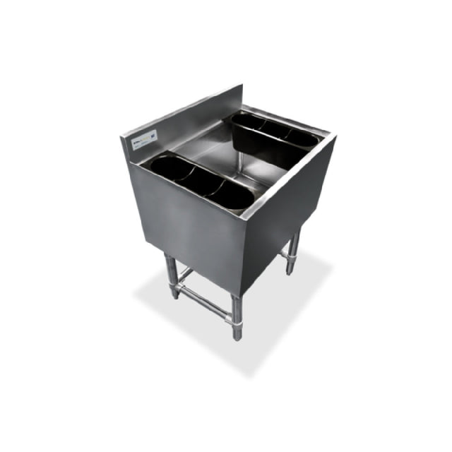 Steel Works Stainless SWIB184812 Underbar Ice Chest 48" X 18" X 33 1/8"H 18/304 Stainless Steel Construction
