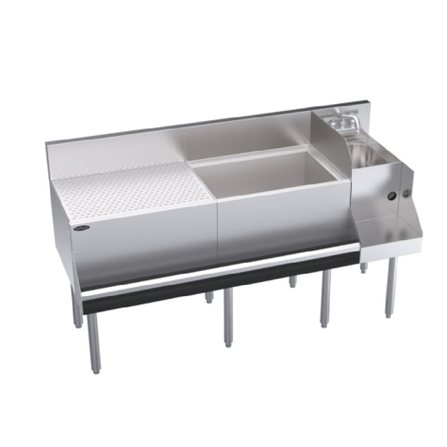 Krowne KR24-W60A-10 Royal Series Underbar Ice Bin/Cocktail Station With Blender Station & Drainboard